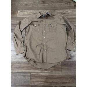 Vintage Wrangler Western Brushpopper Cowboy Snap Shirt 90s